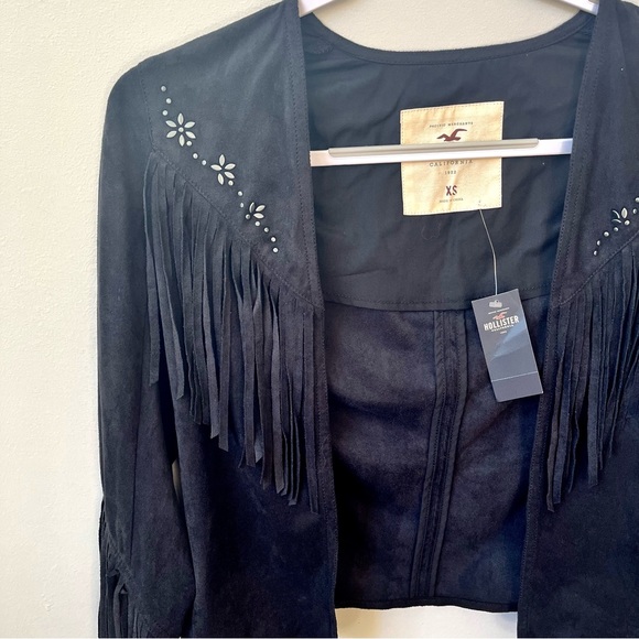 Hollister No Close Suede Fringe Jacket - Picture 3 of 5